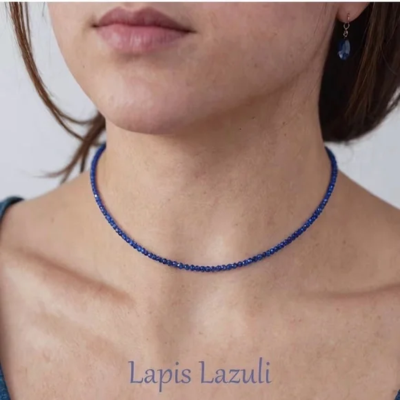 Lapis Lazuli Beaded Choker - Picture 2 of 7